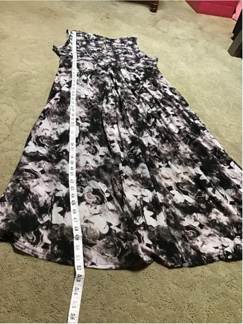 Simply Vera Vera Wang High Low Dress XL Black White Floral Soo Soft! - Picture 13 of 17